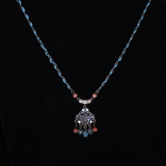 Bohemian Necklace with Multicolor Stones - Picture 2 of 6